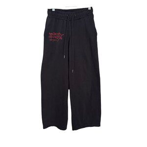 Ed Hardy Womens Black Sweatpants With Red Logo & Skull Graphic XS
